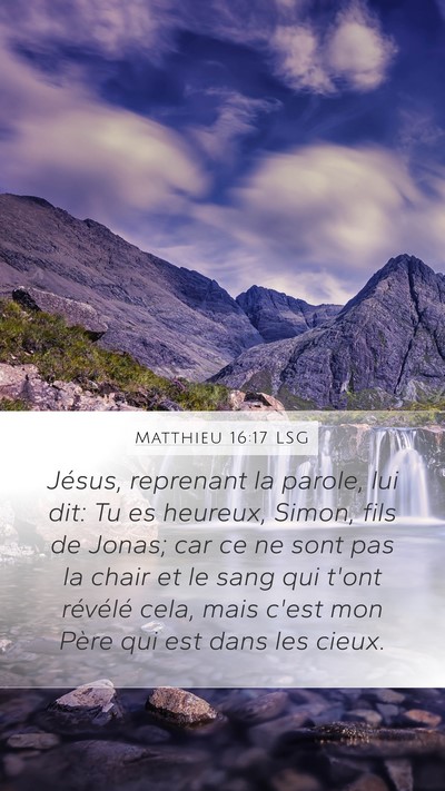Matthieu 16:17 LSG Bible Verse Image