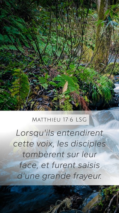 Matthieu 17:6 LSG Bible Verse Image