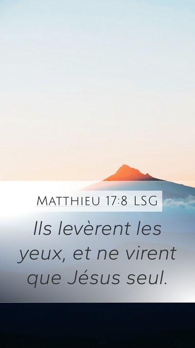 Matthieu 17:8 LSG Bible Verse Image