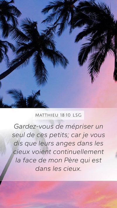 Matthieu 18:10 LSG Bible Verse Image