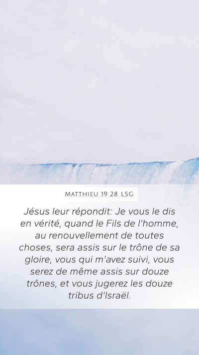 Matthieu 19:28 LSG Bible Verse Image