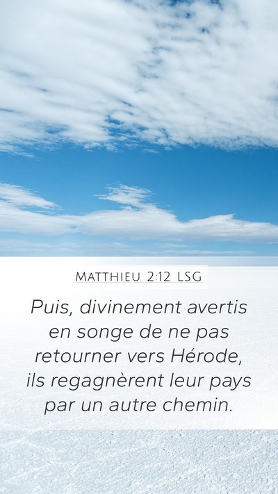 Matthieu 2:12 LSG Bible Verse Image
