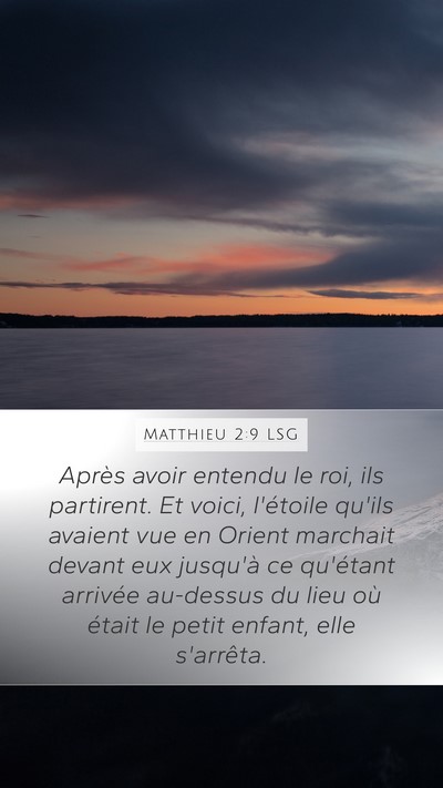 Matthieu 2:9 LSG Bible Verse Image