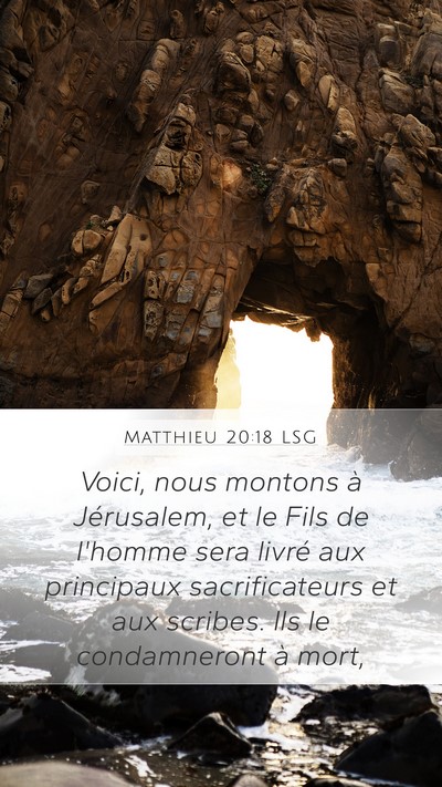 Matthieu 20:18 LSG Bible Verse Image