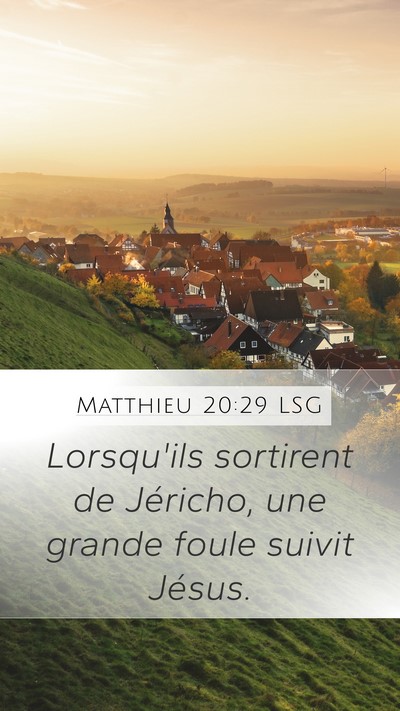 Matthieu 20:29 LSG Bible Verse Image