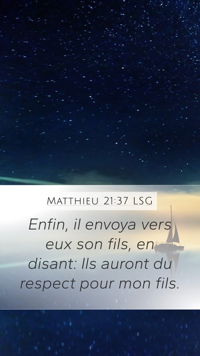 Matthieu 21:37 LSG Bible Verse Image