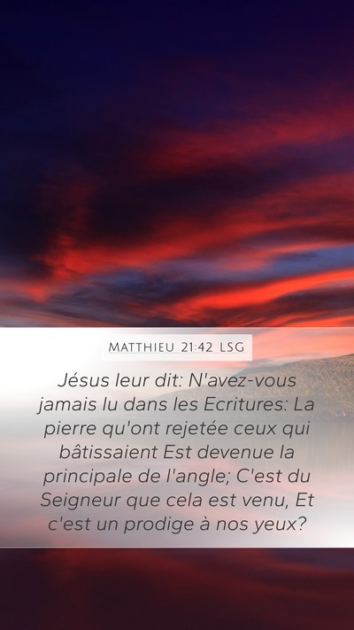 Matthieu 21:42 LSG Bible Verse Image