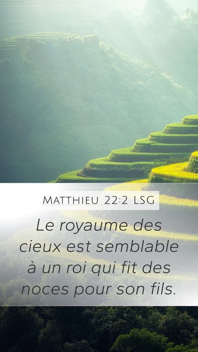Matthieu 22:2 LSG Bible Verse Image