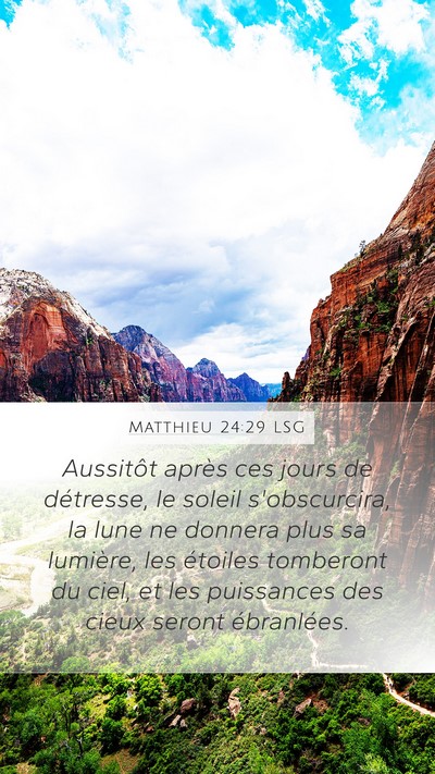 Matthieu 24:29 LSG Bible Verse Image