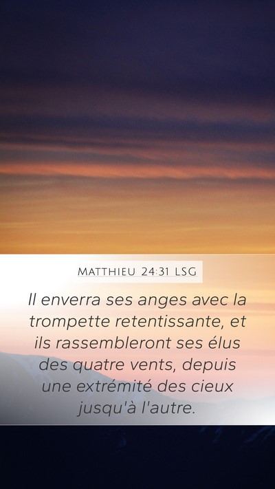 Matthieu 24:31 LSG Bible Verse Image
