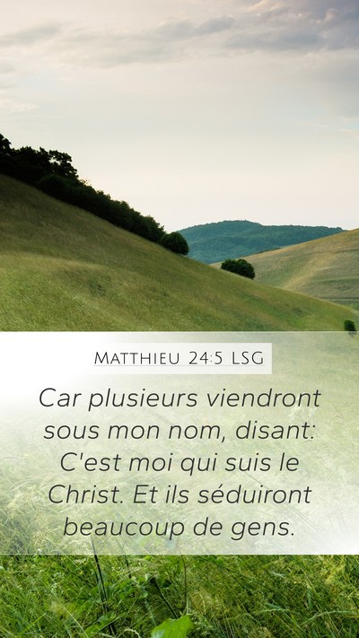 Matthieu 24:5 LSG Bible Verse Image