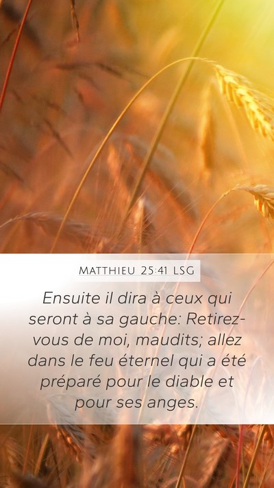 Matthieu 25:41 LSG Bible Verse Image