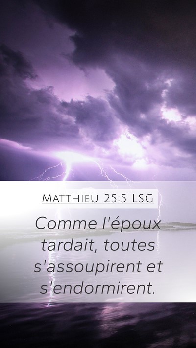 Matthieu 25:5 LSG Bible Verse Image