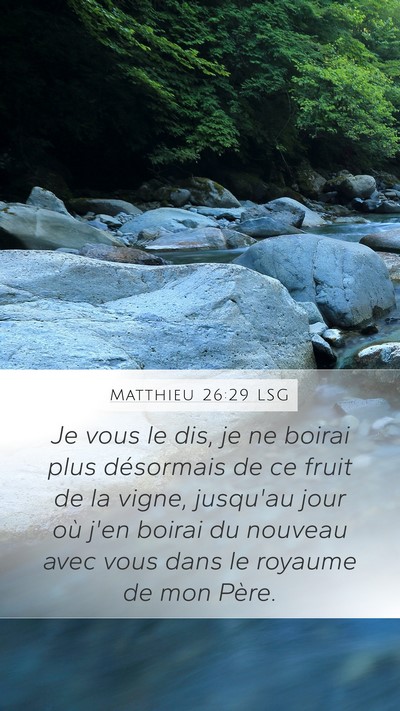 Matthieu 26:29 LSG Bible Verse Image