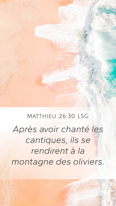 Matthieu 26:30 LSG Bible Verse Image