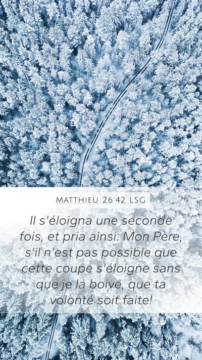 Matthieu 26:42 LSG Bible Verse Image