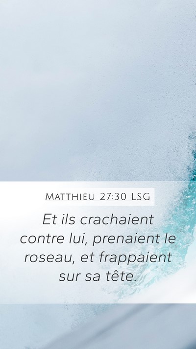 Matthieu 27:30 LSG Bible Verse Image