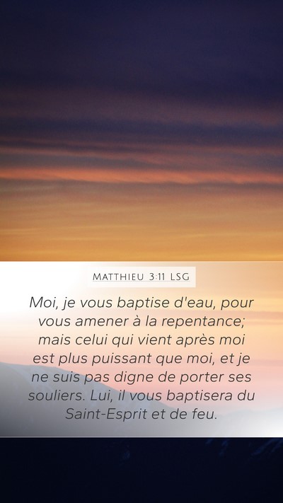 Matthieu 3:11 LSG Bible Verse Image