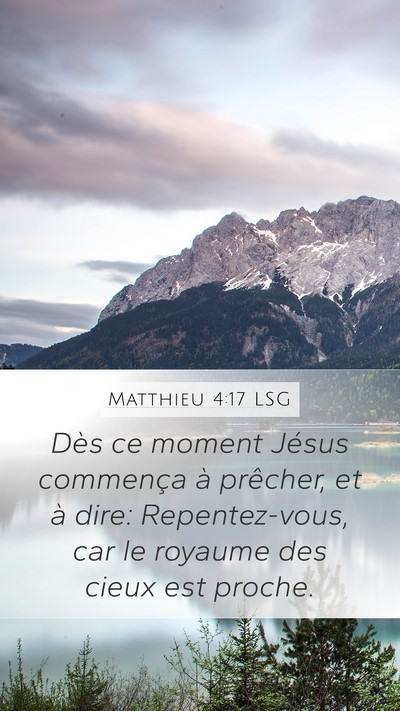 Matthieu 4:17 LSG Bible Verse Image