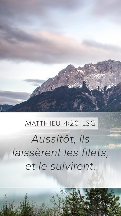 Matthieu 4:20 LSG Bible Verse Image