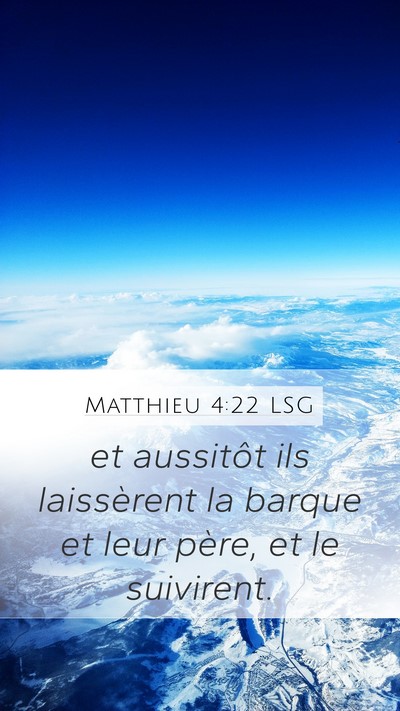 Matthieu 4:22 LSG Bible Verse Image