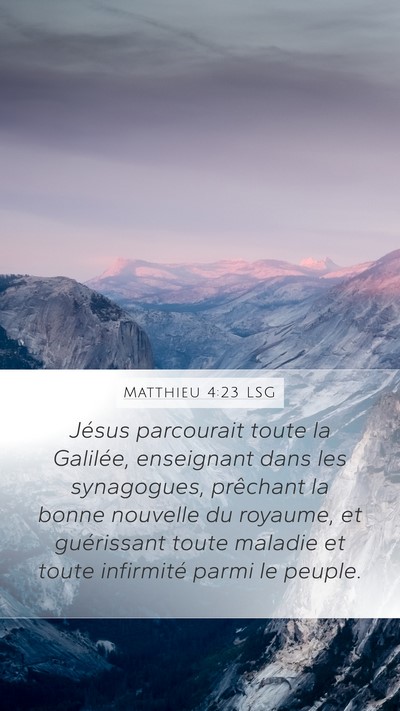 Matthieu 4:23 LSG Bible Verse Image