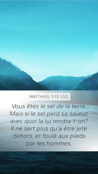 Matthieu 5:13 LSG Bible Verse Image