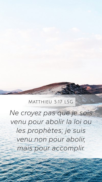 Matthieu 5:17 LSG Bible Verse Image