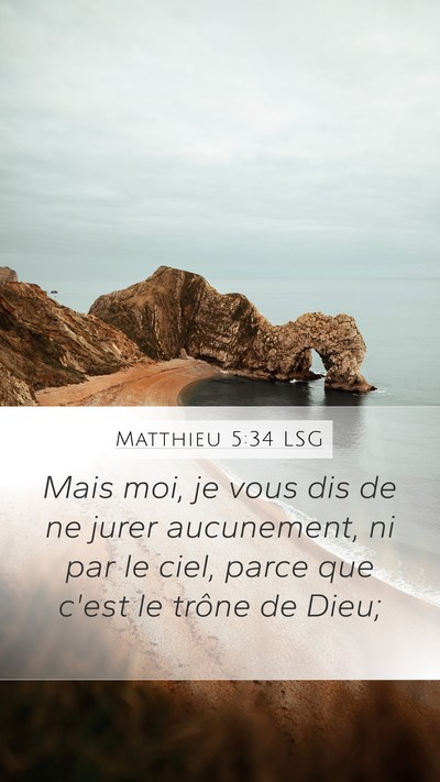 Matthieu 5:34 LSG Bible Verse Image