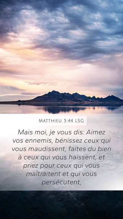 Matthieu 5:44 LSG Bible Verse Image