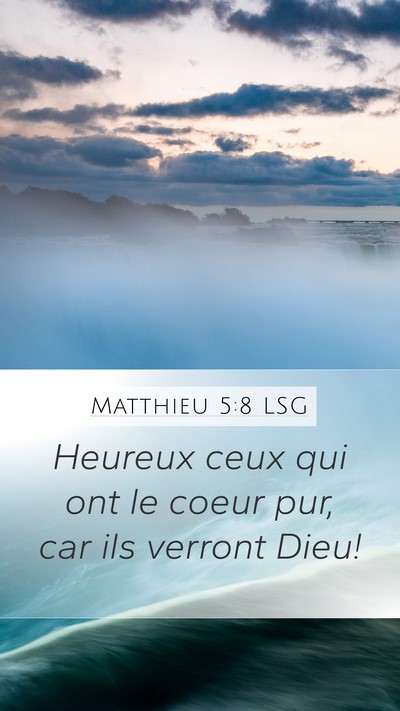 Matthieu 5:8 LSG Bible Verse Image