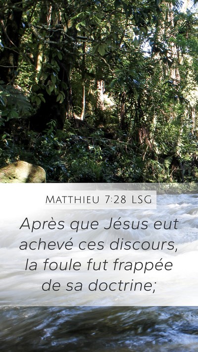 Matthieu 7:28 LSG Bible Verse Image