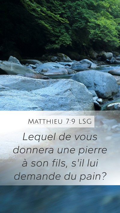 Matthieu 7:9 LSG Bible Verse Image