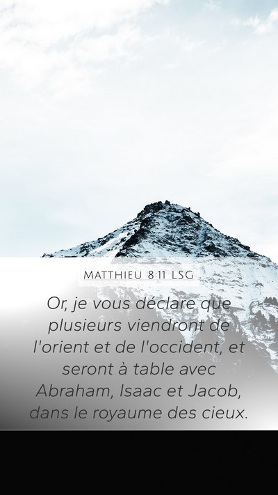Matthieu 8:11 LSG Bible Verse Image