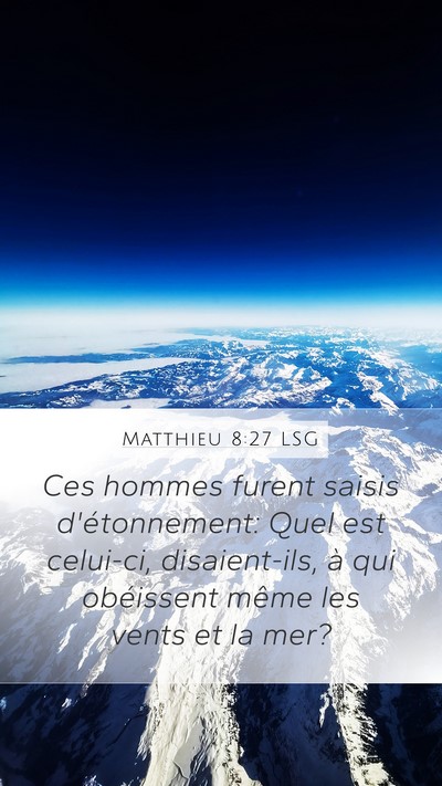 Matthieu 8:27 LSG Bible Verse Image