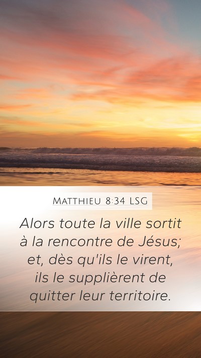 Matthieu 8:34 LSG Bible Verse Image