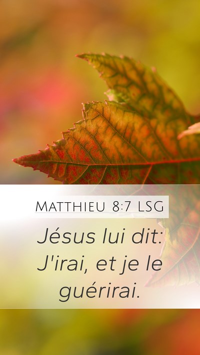 Matthieu 8:7 LSG Bible Verse Image