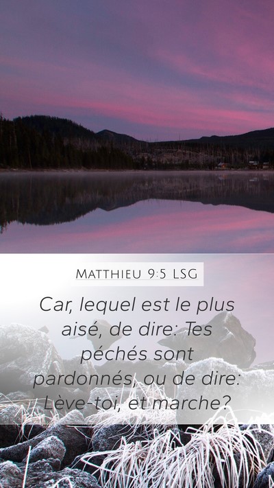 Matthieu 9:5 LSG Bible Verse Image