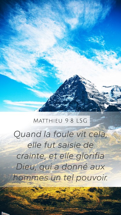 Matthieu 9:8 LSG Bible Verse Image