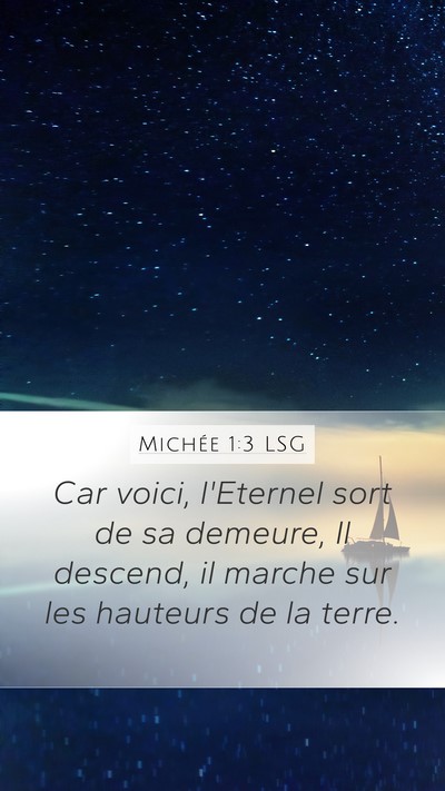 Michée 1:3 LSG Bible Verse Image