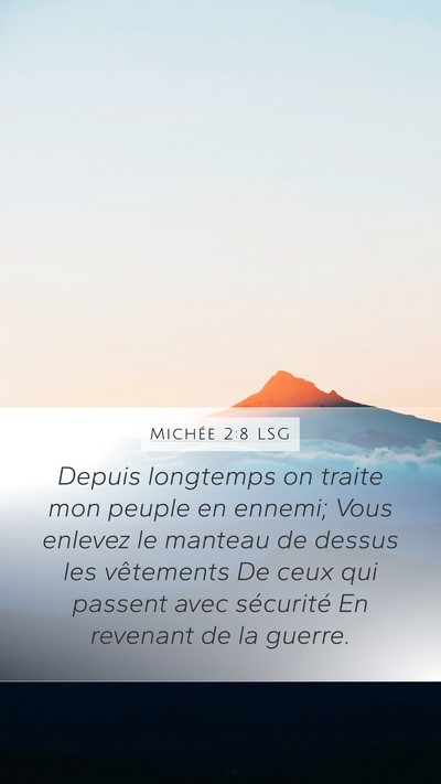 Michée 2:8 LSG Bible Verse Image