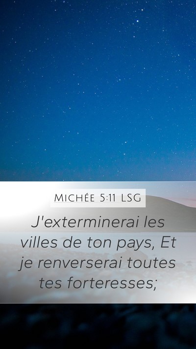 Michée 5:11 LSG Bible Verse Image