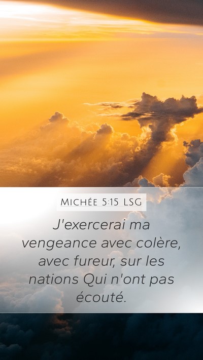 Michée 5:15 LSG Bible Verse Image