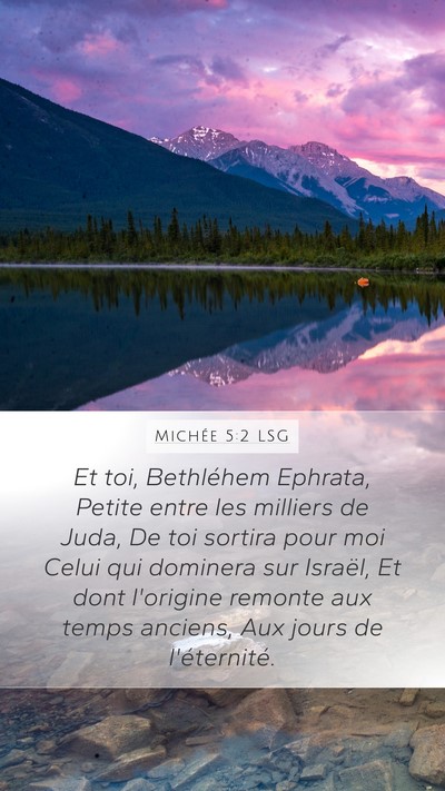 Michée 5:2 LSG Bible Verse Image
