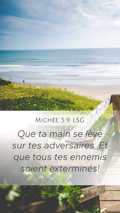 Michée 5:9 LSG Bible Verse Image