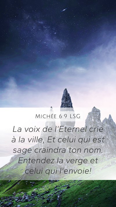 Michée 6:9 LSG Bible Verse Image
