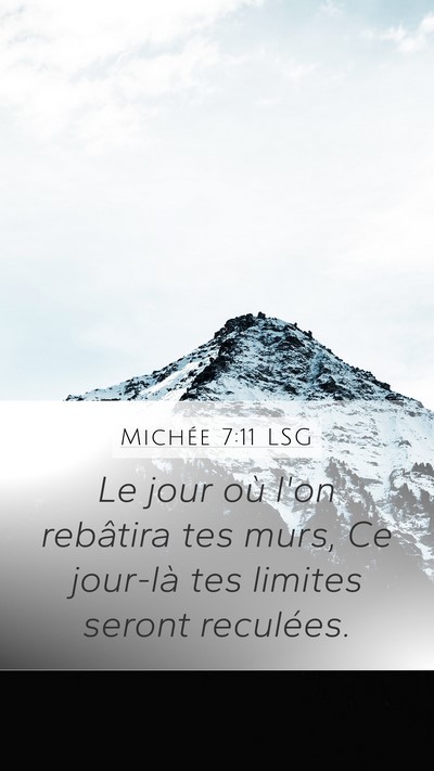 Michée 7:11 LSG Bible Verse Image