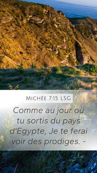 Michée 7:15 LSG Bible Verse Image