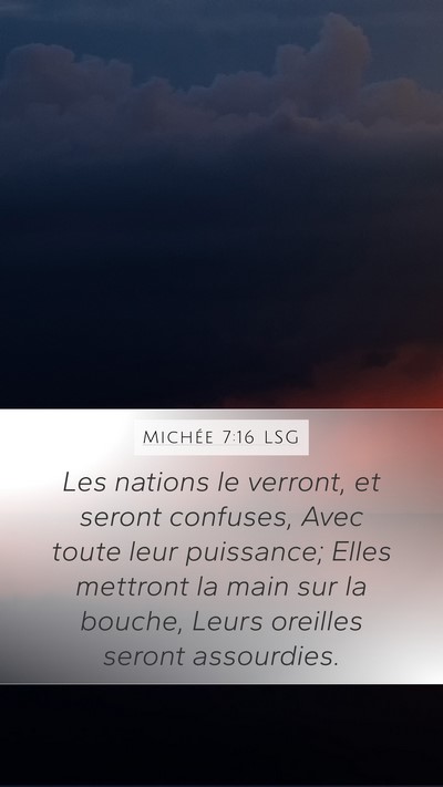 Michée 7:16 LSG Bible Verse Image
