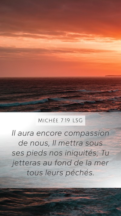 Michée 7:19 LSG Bible Verse Image